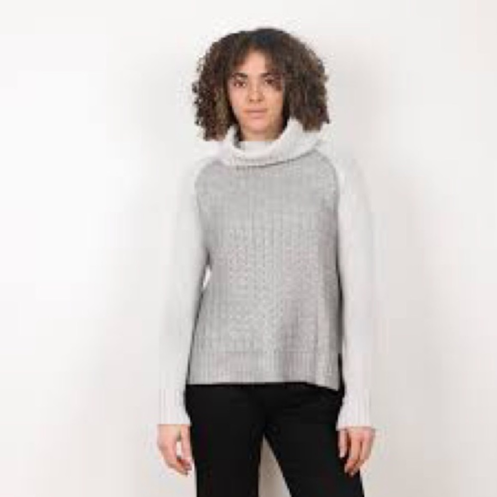 Autumn Cashmere Light cream Cowl Neck Sweater
